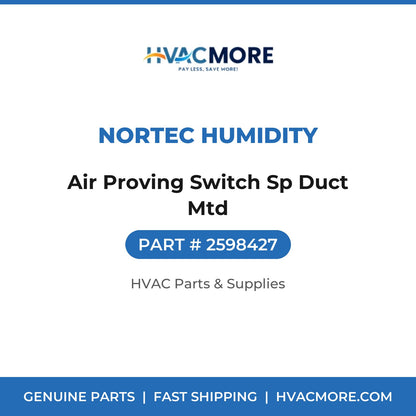 Nortec Humidity Air Proving Switch Sp Duct Mtd 2598427