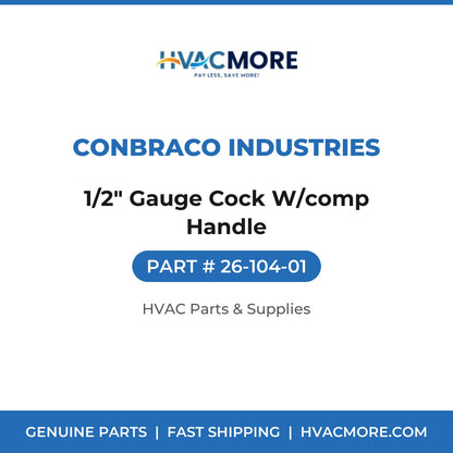 Conbraco Industries 1/2" Gauge Cock W/comp Handle 26-104-01