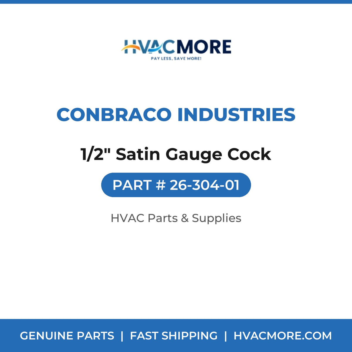 Conbraco Industries 1/2" Satin Gauge Cock 26-304-01