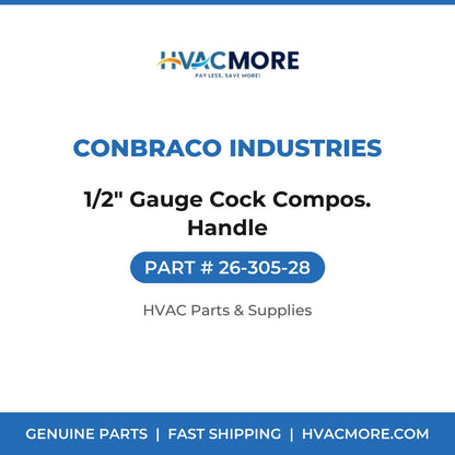 Conbraco Industries 1/2" Gauge Cock Compos. Handle 26-305-28