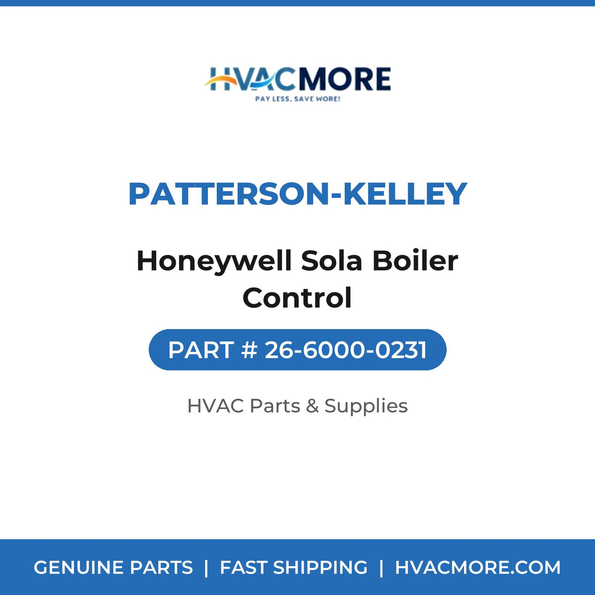 Patterson-Kelley Honeywell Sola Boiler Control 26-6000-0231