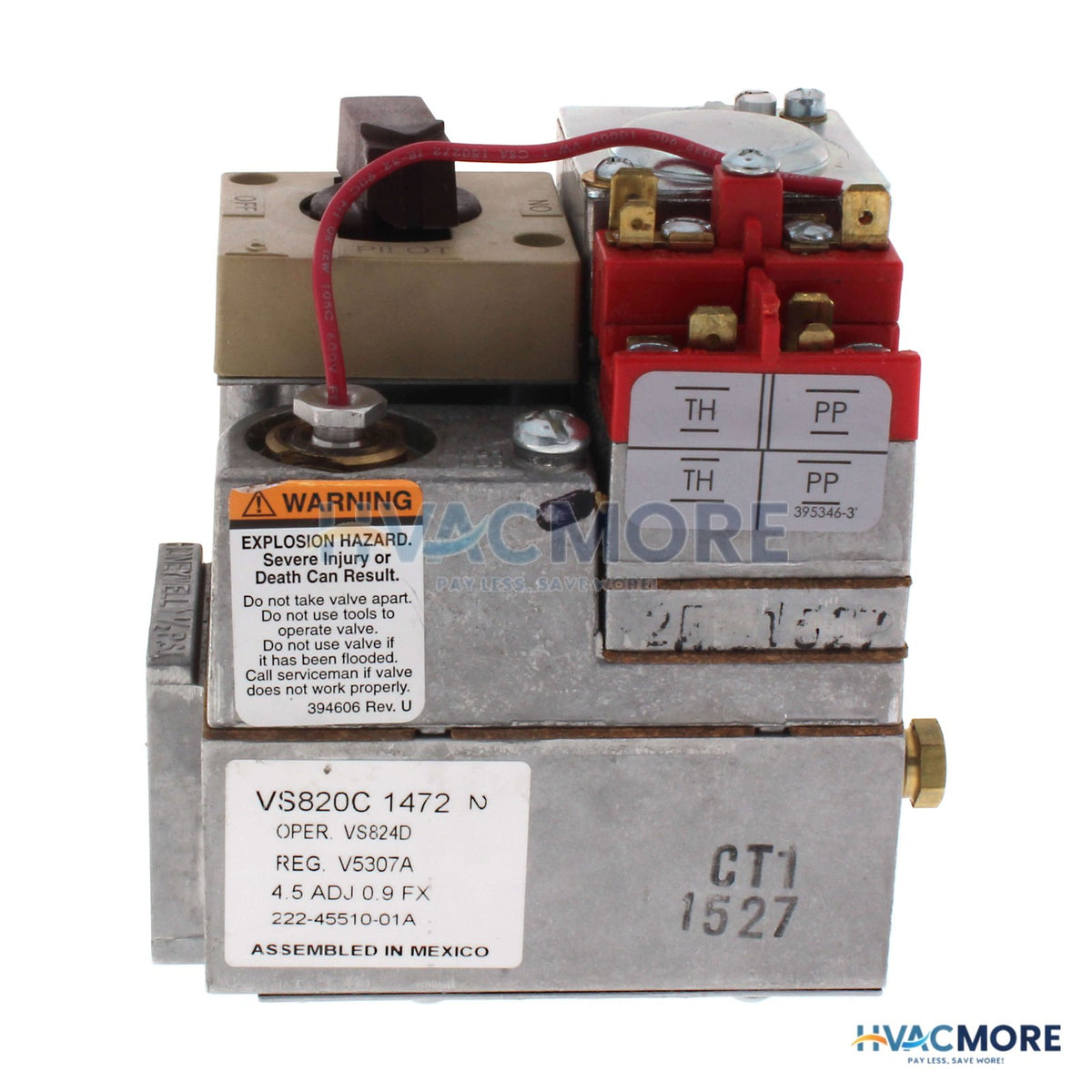Bradford White Honeywell Natural Gas Valve W/ Harness Adapter 265-45510-01
