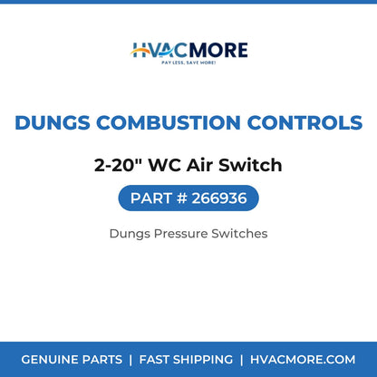 Dungs Combustion Controls 2-20" WC Air Switch 266936