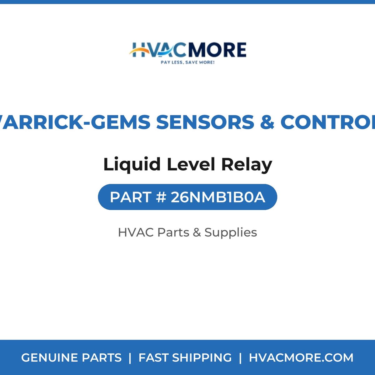 Warrick-Gems Sensors & Controls Liquid Level Relay 26NMB1B0A