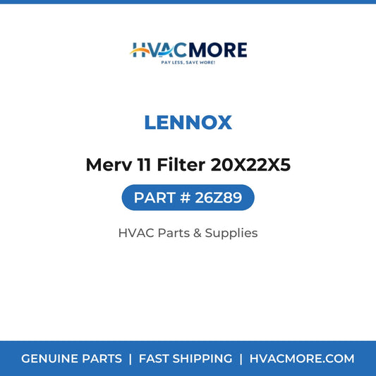 Lennox Merv 11 Filter 20X22X5 26Z89
