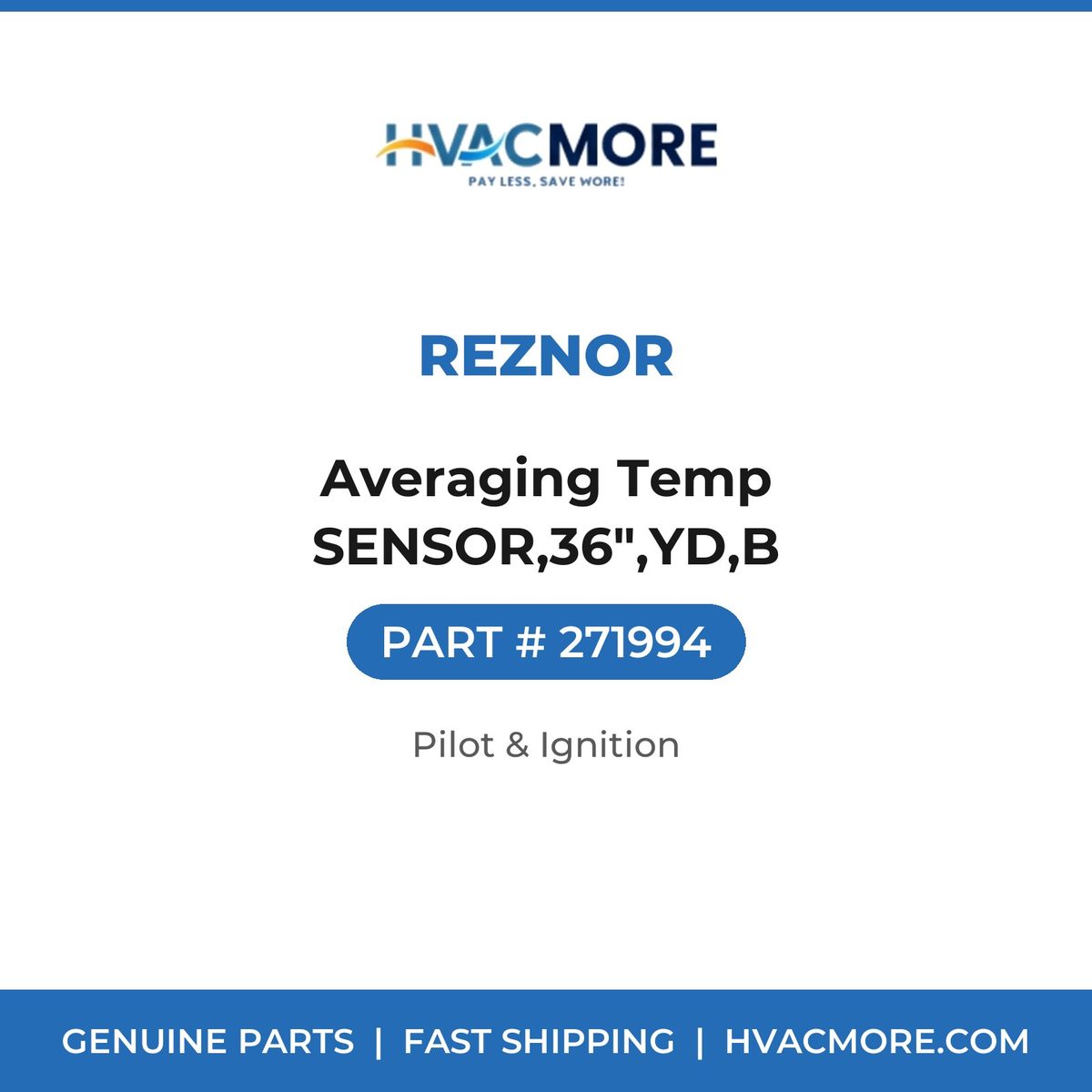 Reznor Averaging Temp SENSOR,36",YD,B 271994