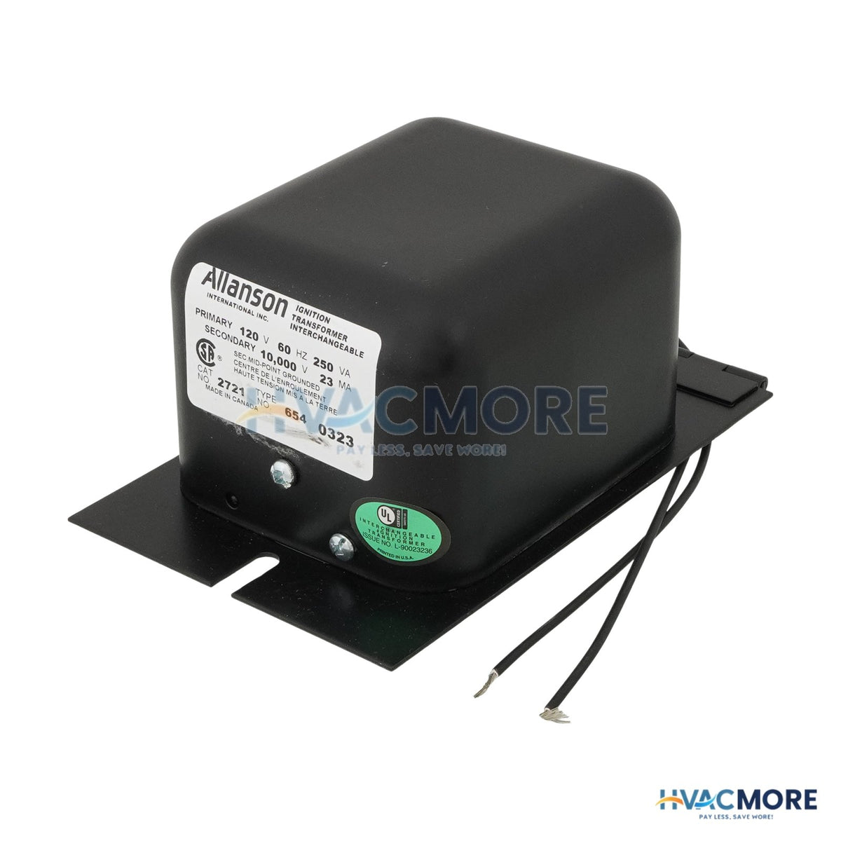 Allanson Ignition Transformer for Clean Burn Burner 2721-654
