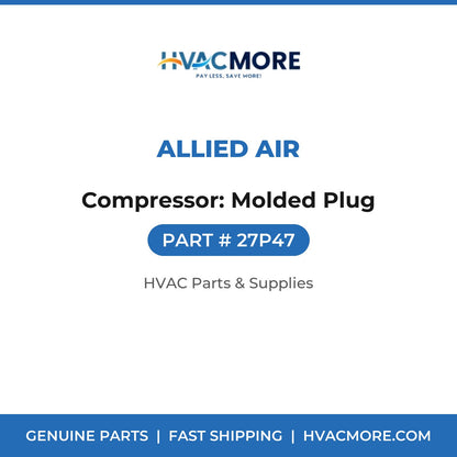Allied Air Compressor: Molded Plug 27P47