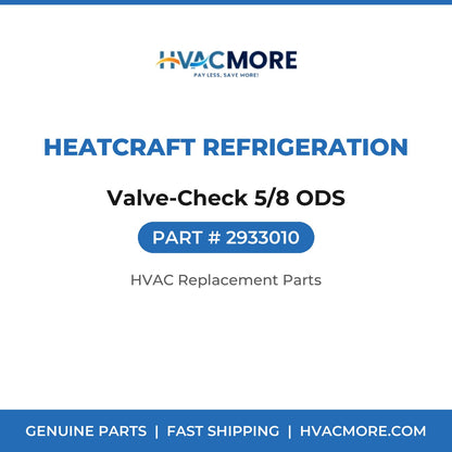 Heatcraft Refrigeration Valve-Check 5/8 ODS 2933010