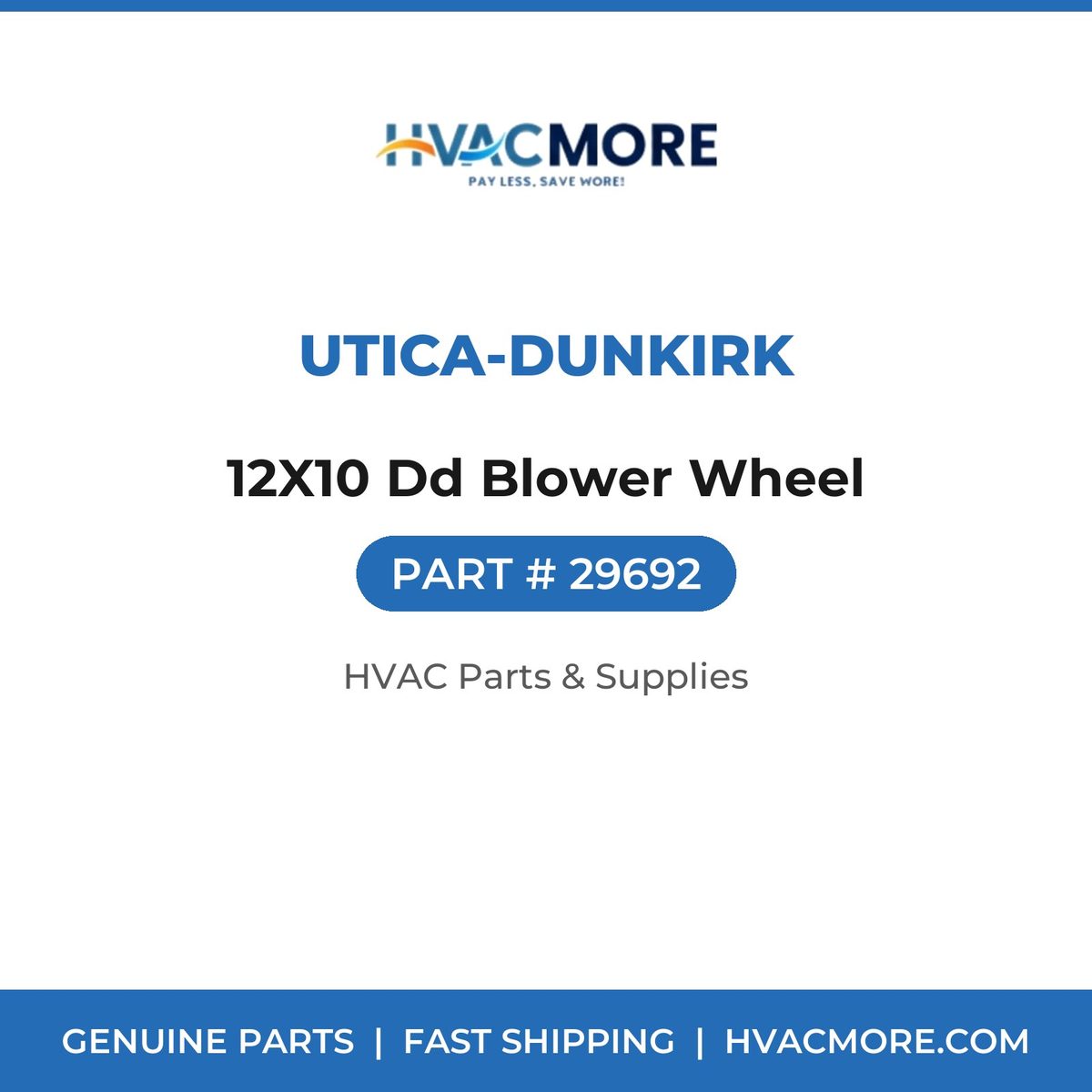 Utica-Dunkirk 12X10 Dd Blower Wheel 29692