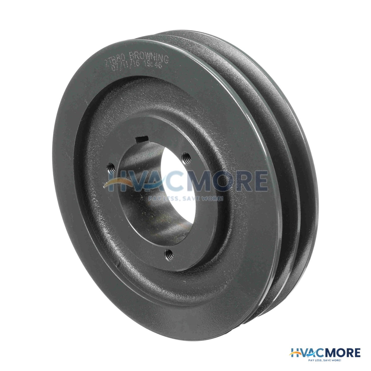 Browning 2 Groove Cast Iron Split Taper Sheave, A, B Belt 8.35" OD 2TB80