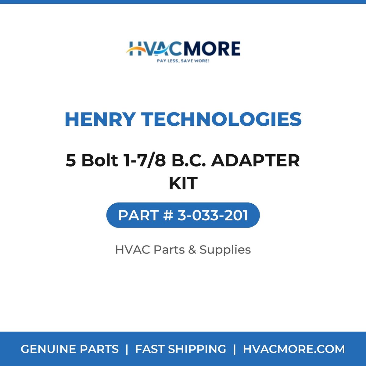 Henry Technologies 5 Bolt 1-7/8 B.C. ADAPTER KIT 3-033-201