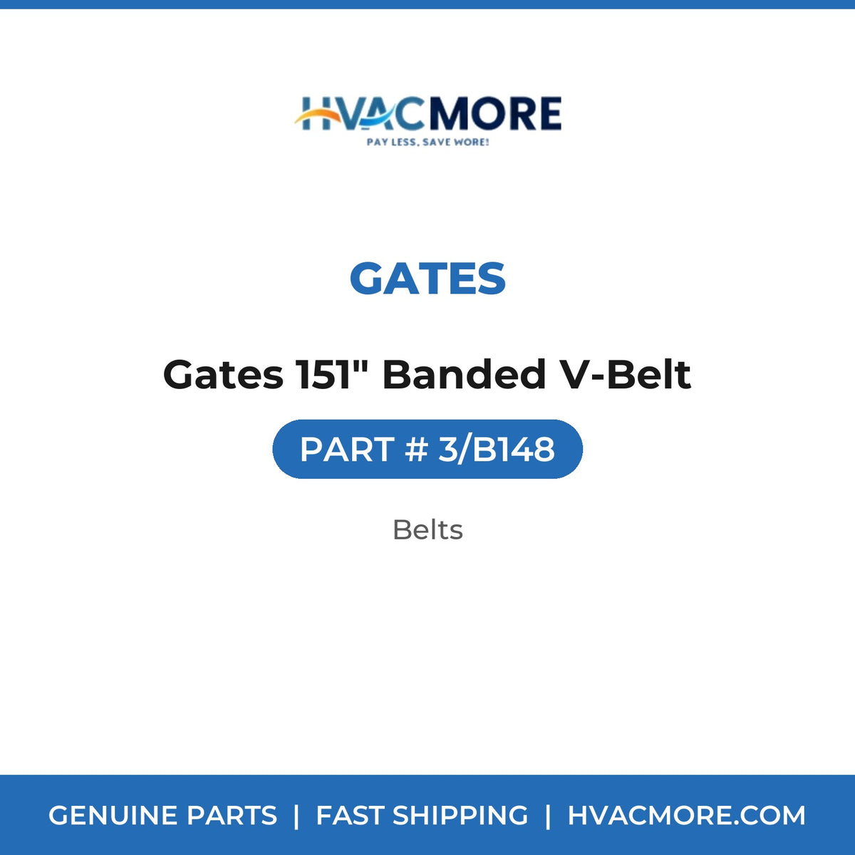 Gates Gates 151" Banded V-Belt 3/B148