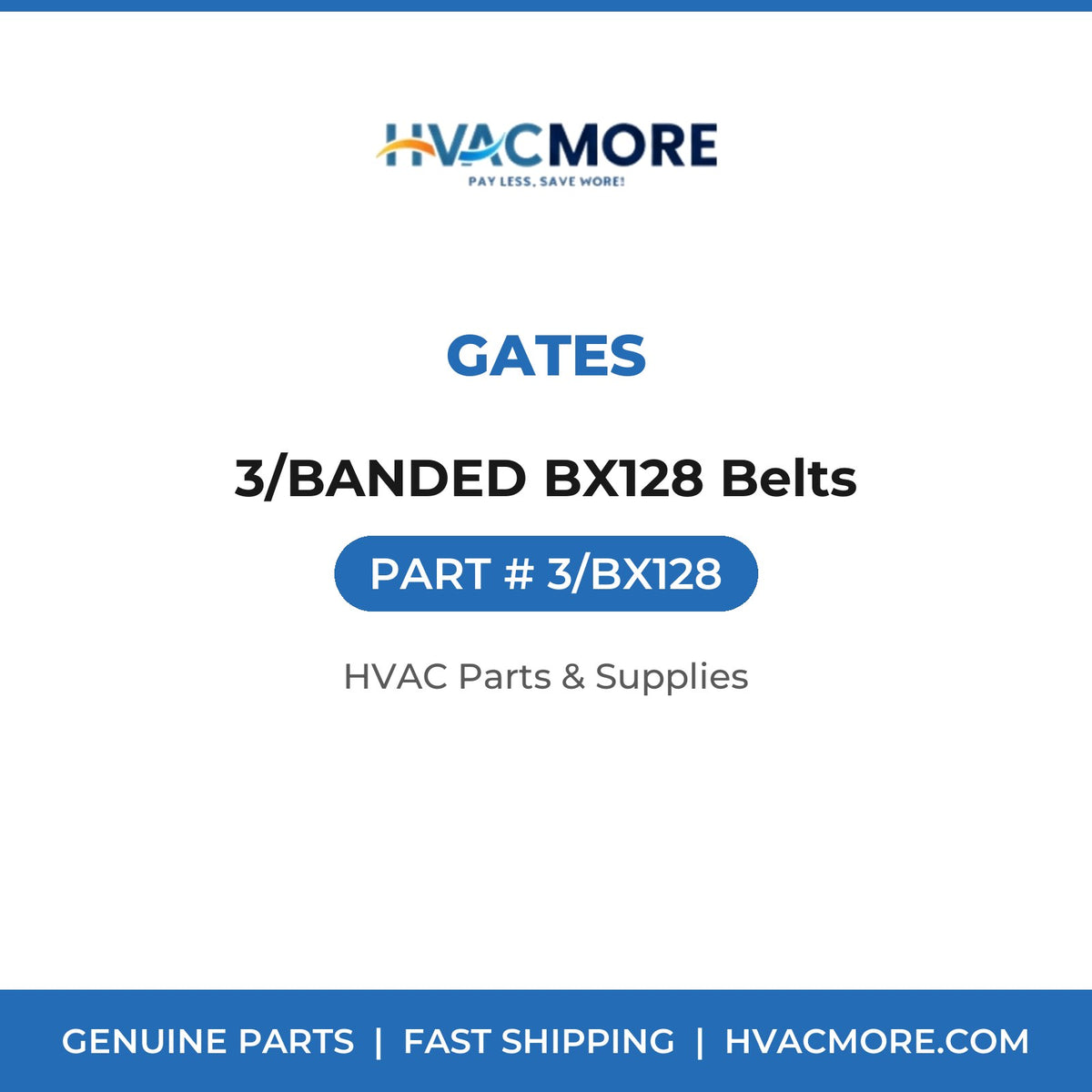Gates 3/BANDED BX128 Belts 3/BX128