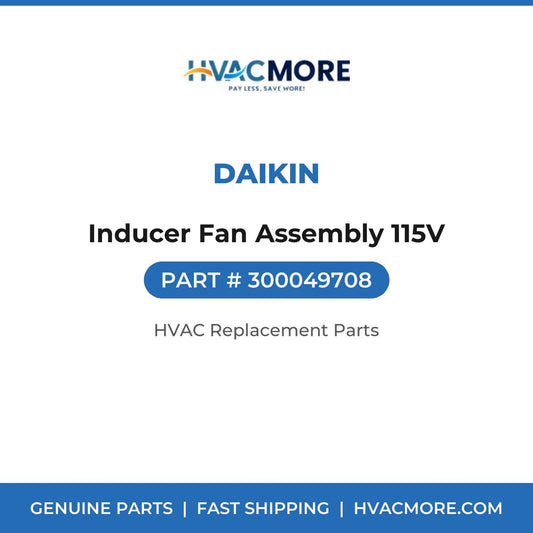 Daikin Inducer Fan Assembly 115V 300049708