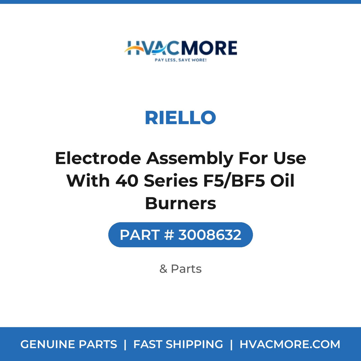 Riello Electrode Assembly For Use With 40 Series F5/BF5 Oil Burners 3008632
