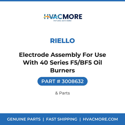 Riello Electrode Assembly For Use With 40 Series F5/BF5 Oil Burners 3008632