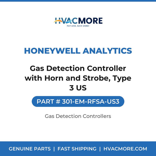 Honeywell Analytics Gas Detection Controller with Horn and Strobe, Type 3 US 301-EM-RFSA-US3