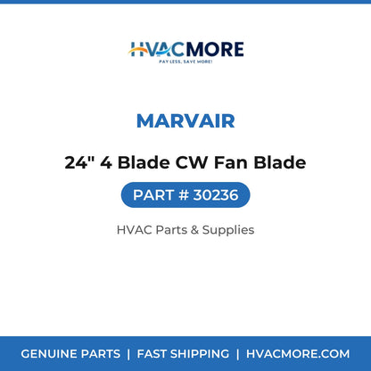 Marvair 24" 4 Blade CW Fan Blade 30236