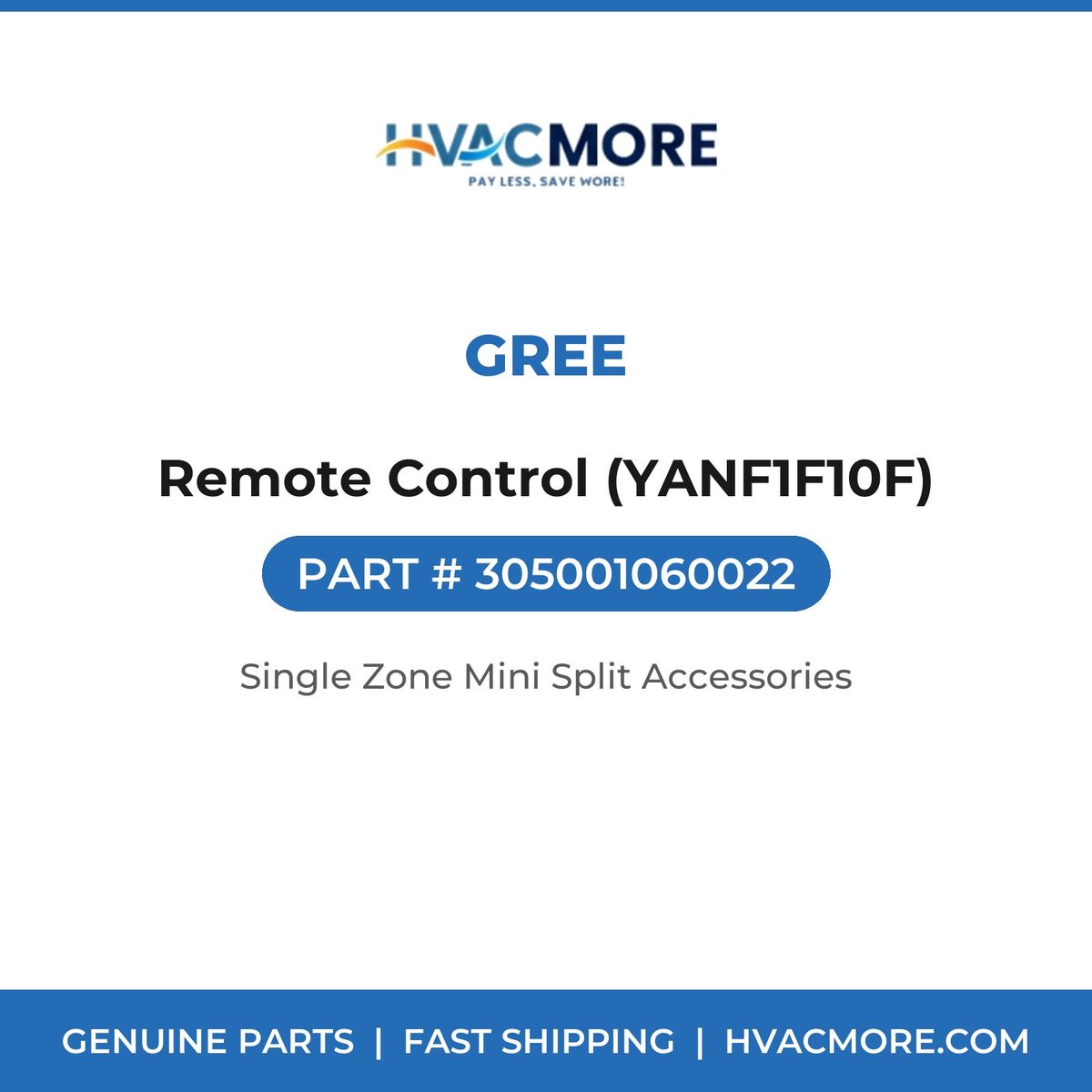 GREE Remote Control (YANF1F10F) 305001060022