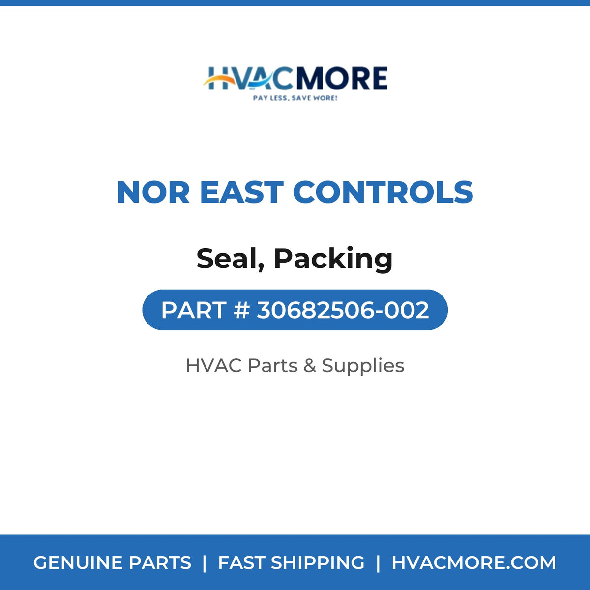 Nor East Controls Seal, Packing 30682506-002
