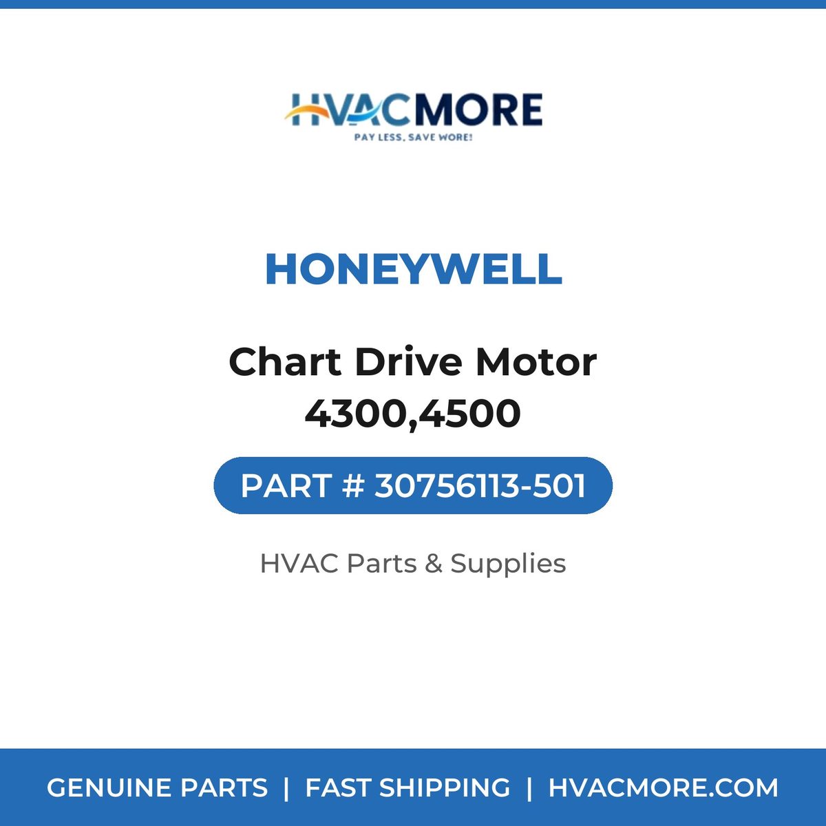 Honeywell Chart Drive Motor 4300,4500 30756113-501