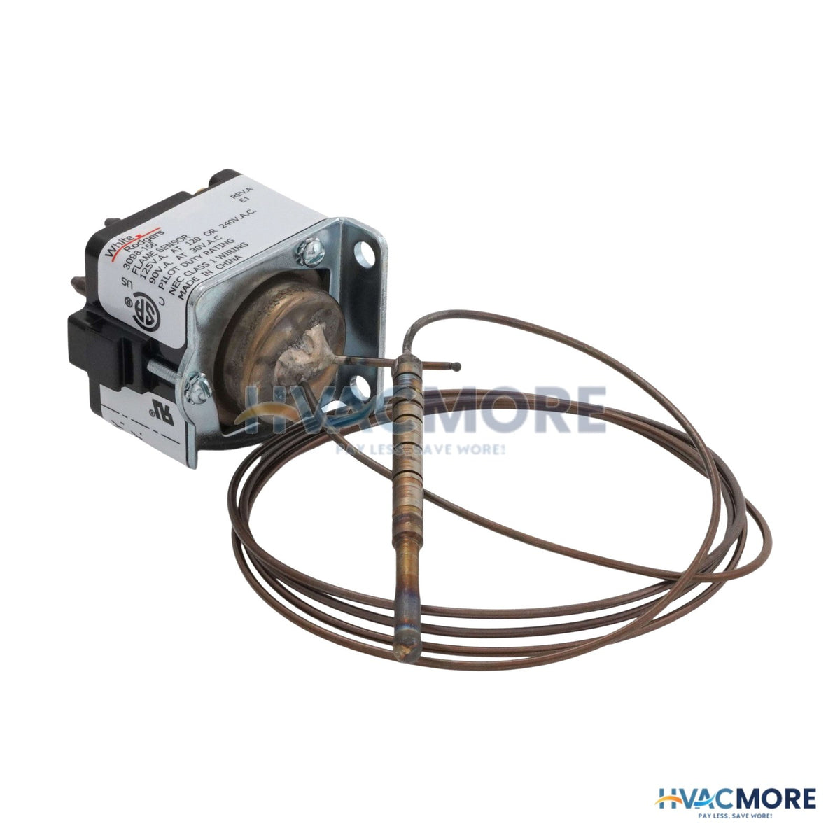 White Rodgers Mercury Flame SENSOR<BR>48" Element, 3 Pin Plug<br>Bulb Style #20 3098-156