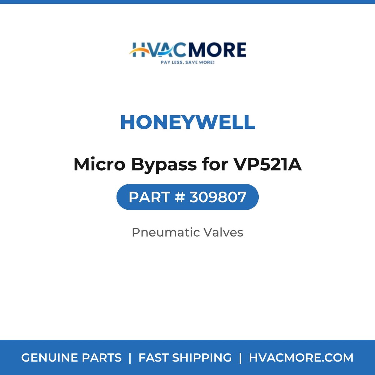 Honeywell Micro Bypass for VP521A 309807