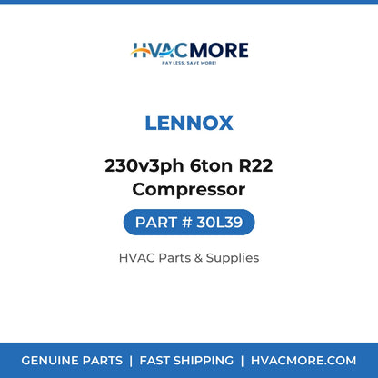 Lennox 230v3ph 6ton R22 Compressor 30L39