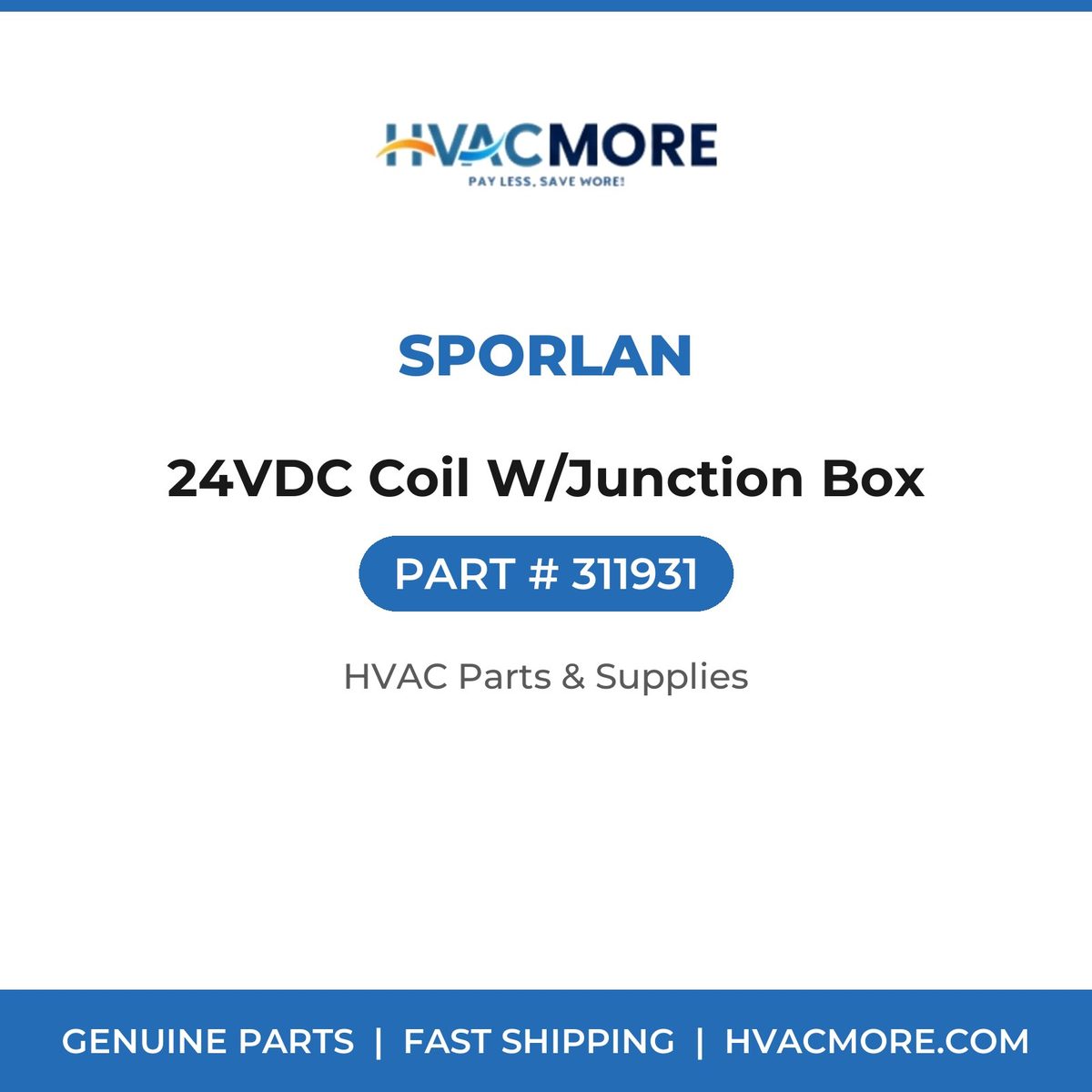 Sporlan 24VDC Coil W/Junction Box 311931