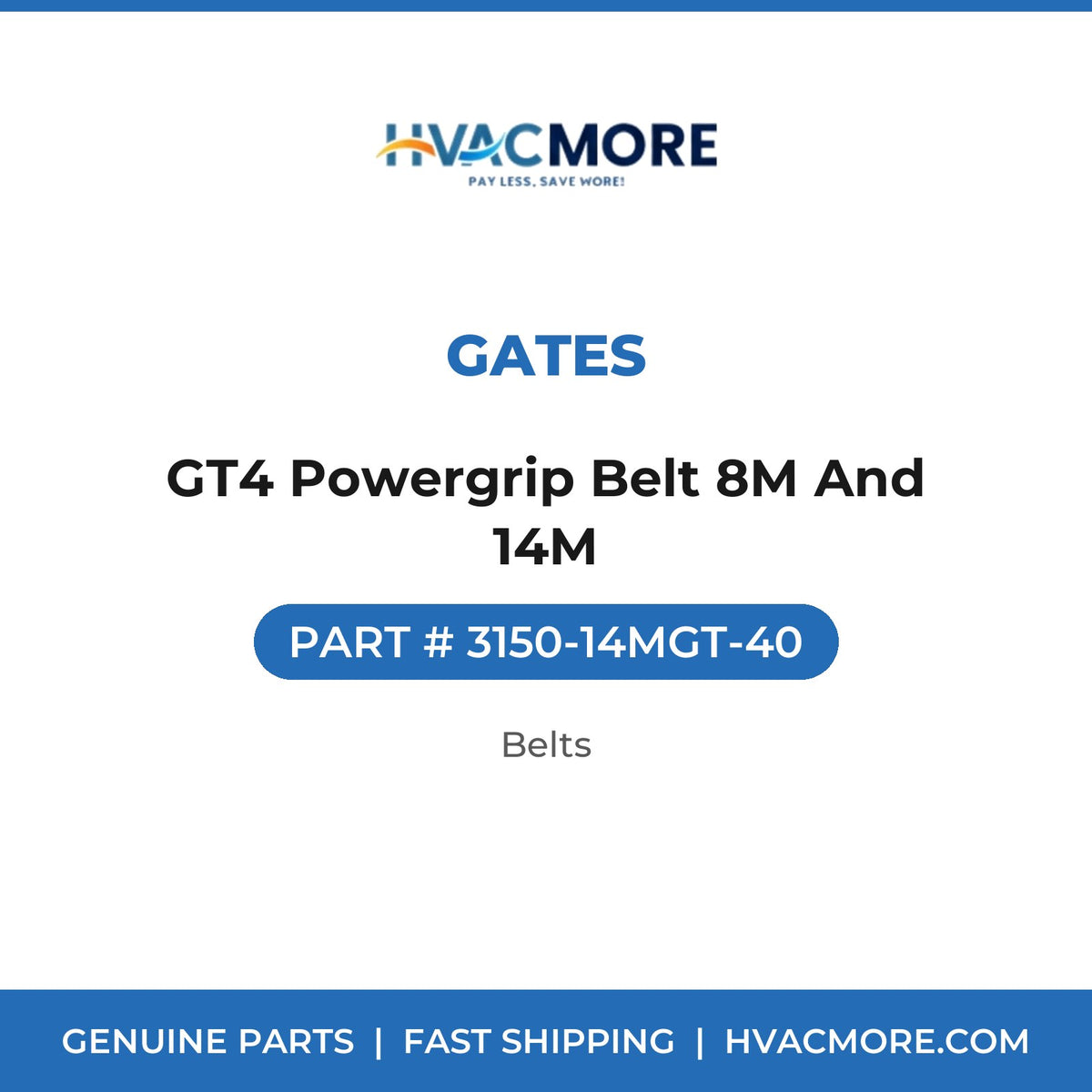Gates GT4 Powergrip Belt 8M And 14M 3150-14MGT-40