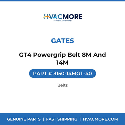 Gates GT4 Powergrip Belt 8M And 14M 3150-14MGT-40