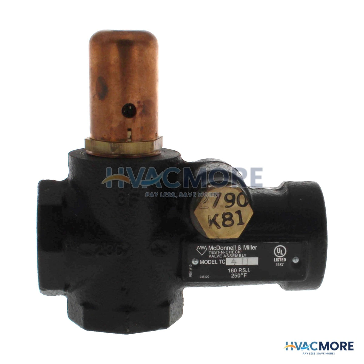 McDonnell & Miller Test-N-Check Upper Valve with Vacuum Breaker (TC-U) 317350
