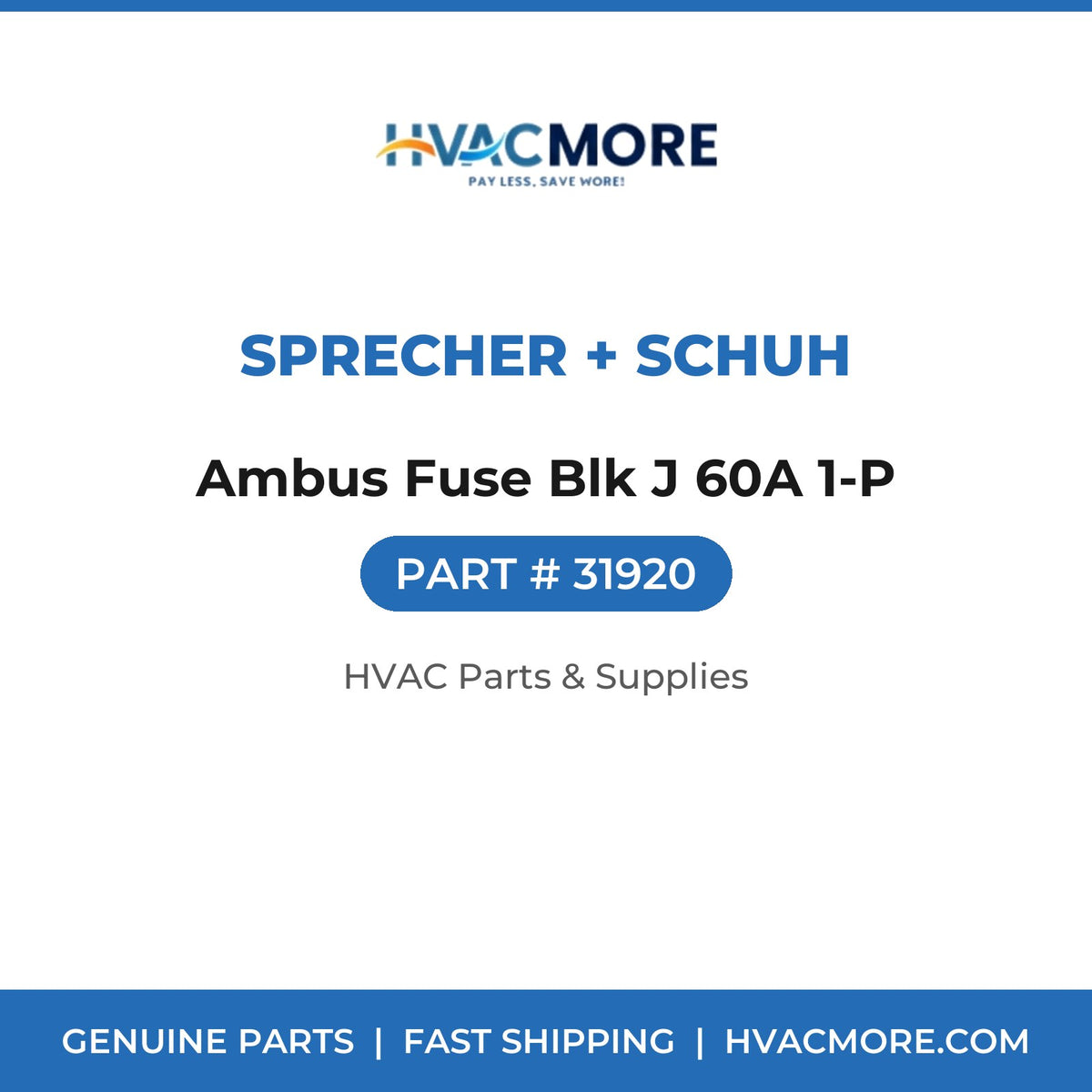 Sprecher + Schuh Ambus Fuse Blk J 60A 1-P 31920