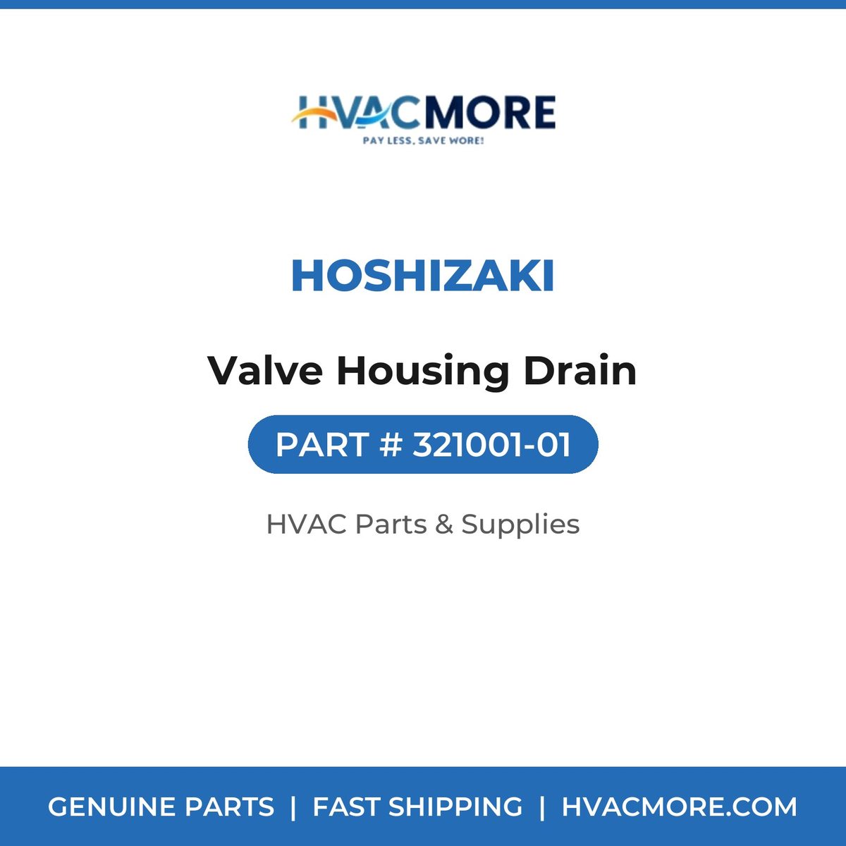 Hoshizaki Valve Housing Drain 321001-01