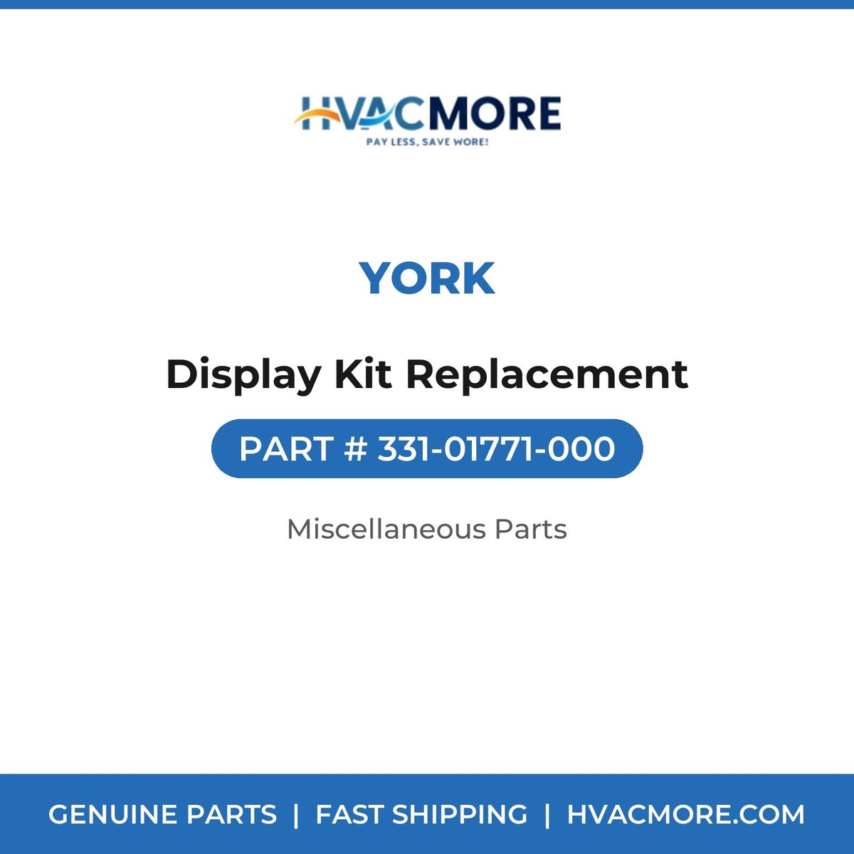 York Display Kit Replacement 331-01771-000