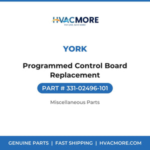 York Programmed Control Board Replacement 331-02496-101