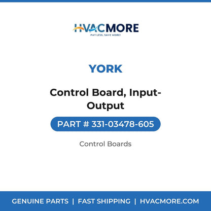 York Control Board, Input-Output 331-03478-605