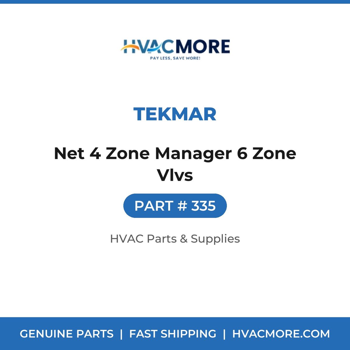 tekmar Net 4 Zone Manager 6 Zone Vlvs 335