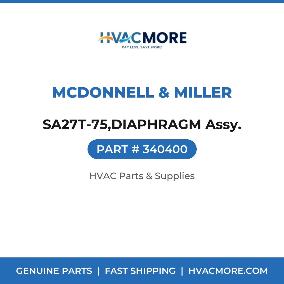 McDonnell & Miller SA27T-75,DIAPHRAGM Assy. 340400