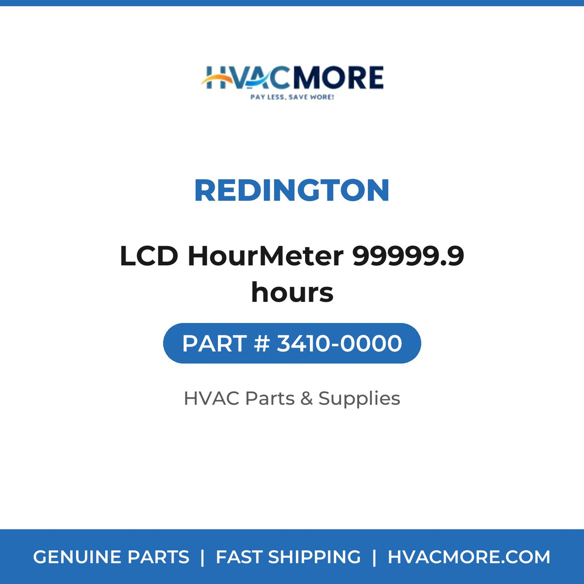 Redington LCD HourMeter 99999.9 hours 3410-0000