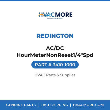Redington AC/DC HourMeterNonReset1/4"Spd 3410-1000