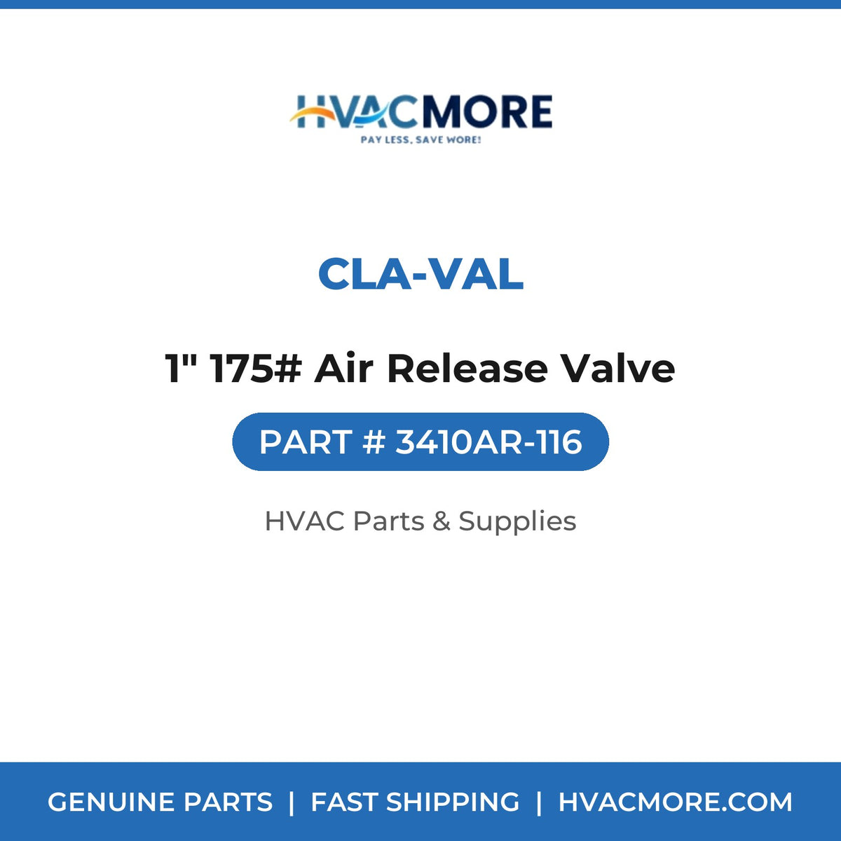 Cla-Val 1" 175# Air Release Valve 3410AR-116