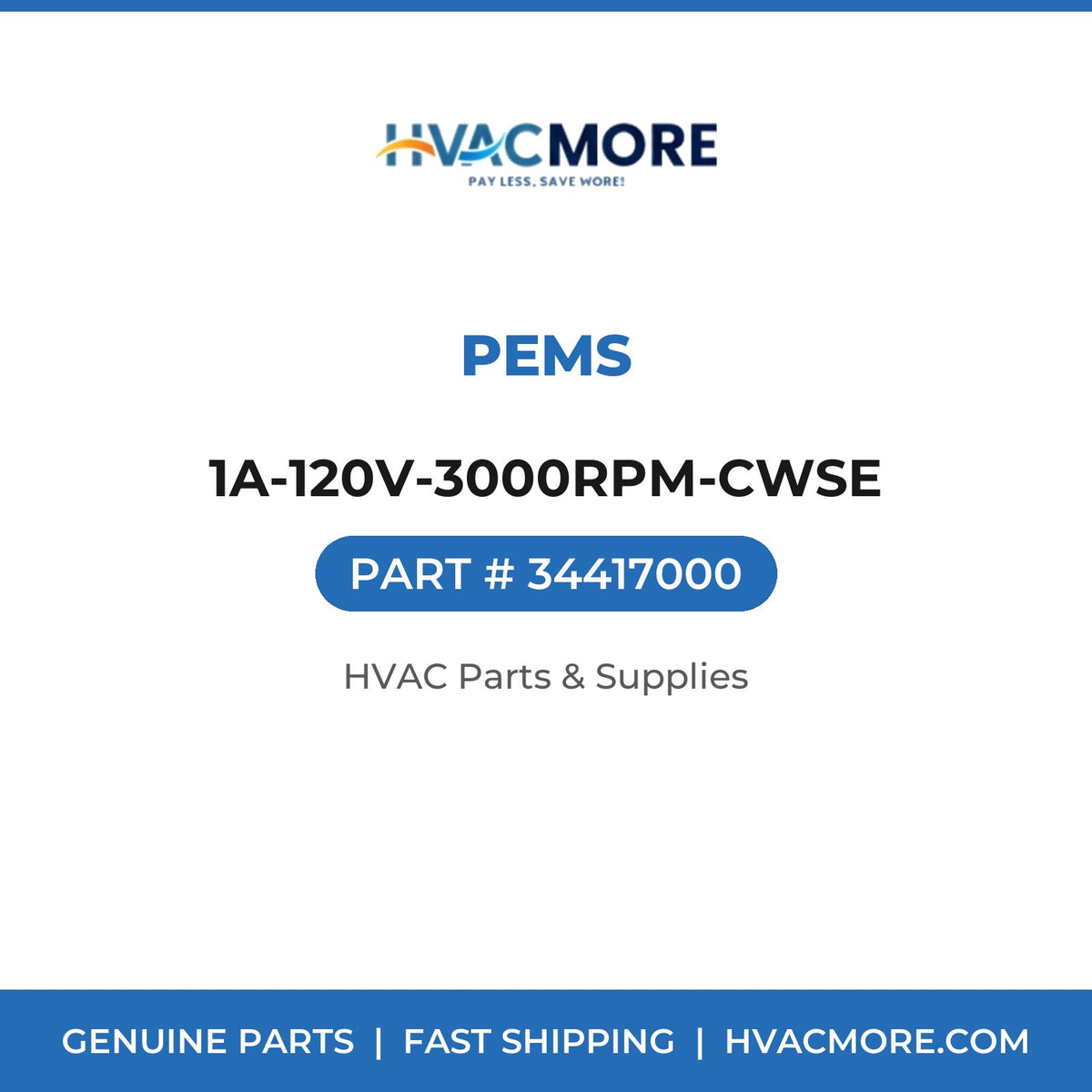 PEMS 1A-120V-3000RPM-CWSE 34417000