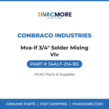Conbraco Industries Mva-lf 3/4" Solder Mixing Vlv 34ALF-214-BS