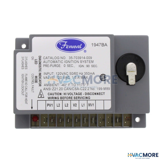 Fenwal Direct Spark Ignition Control, 120V W/ 0 sec. Prepurge (90 sec. TFI) 35-703914-009