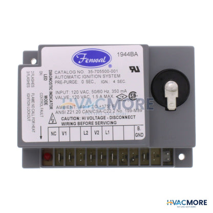 Fenwal Direct Spark Ignition Control, 120V W/ 0 sec. Prepurge (4 sec. TFI) 35-705500-001
