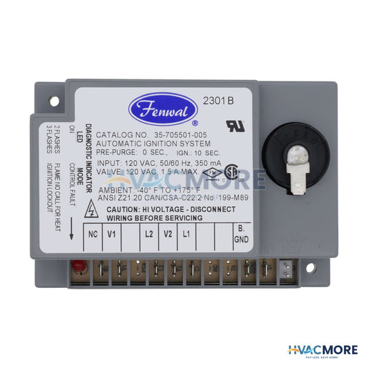 Fenwal Direct Spark Ignition Control, 120V W/ 0 sec. Prepurge (10 sec. TFI) 35-705501-005