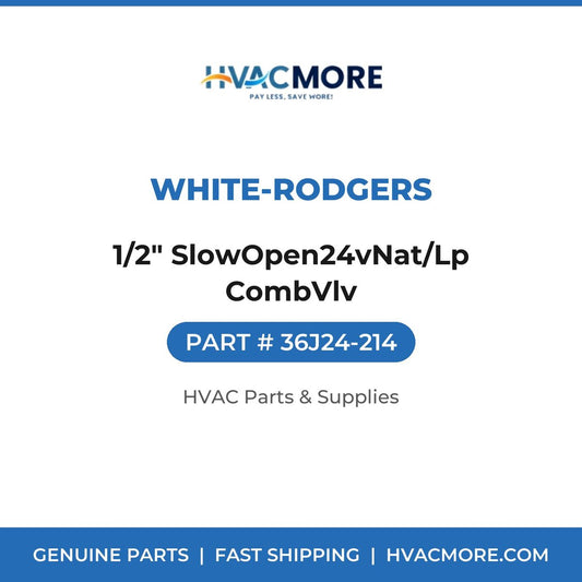 White-Rodgers 1/2" SlowOpen24vNat/Lp CombVlv 36J24-214