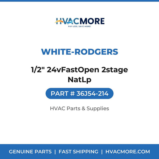 White-Rodgers 1/2" 24vFastOpen 2stage NatLp 36J54-214
